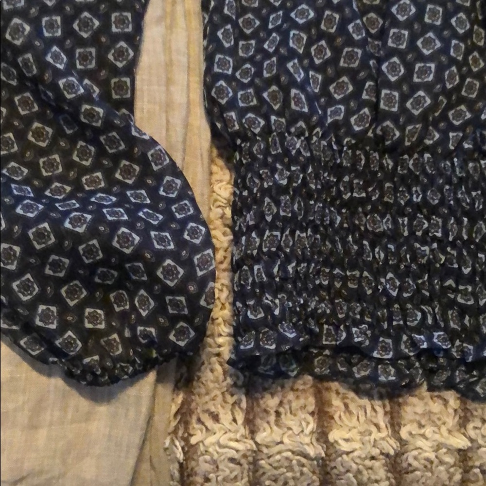 MICHAEL Michael Kors blue off the shoulder top - Picture 2 of 7